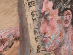 Self-portrait by George Gershwin, 1934, oil on canvas board.
